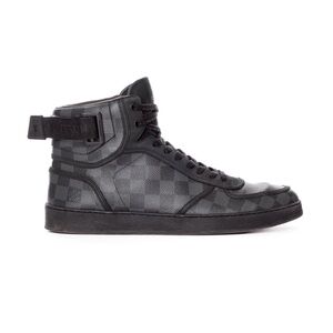 Louis Vuitton Rivoli Damier Graphite Black High-Top Sneakers Men's 9